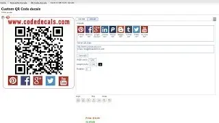 Custom QR code vinyl decals stickers