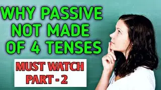 Why  the passive passive of future continuous tense is not made 
