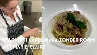 ThuisKoken | Spaghetti carbonara zonder room met Marie-Claire