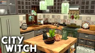 Eclectic City Witch Apartment - The Sims 4 Speed Build