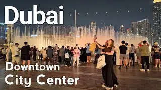 Downtown Dubai [4K] City Center Sunset Views Walking Tour 🇦🇪