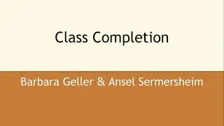 Class Completion