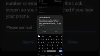 Lock screen Contact info -Andriod