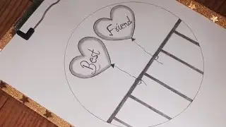 How to draw best friend drawing | best friend circle drawing easy #drawing #circle #viralvideo