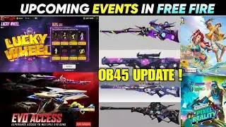 Ob45 update new weapon design in free fire 🤯🥳| Evo access free fire | evo vault event | lucky wheel