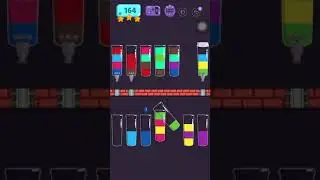 Cups - water sort puzzle | level 164 | ⭐️⭐️⭐️