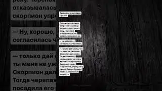 Притча. Черепаха и скорпион.