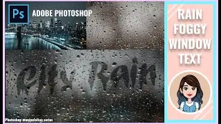 Adobe photoshop water text effect in rain | Simple Adobe photoshop Manipulation #Photoshoptutorial