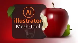 Apple tutorial in Adobe Illustrator for Beginners using gradient mesh Tool