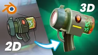 Rick and Morty Laser Plasma Gun | Blender 3D Modeling Timelapse Tutorial for Beginners