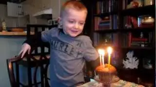 Birthday muffin for Keaton