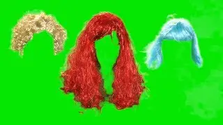 Floating Hair Green Screen / Free Stock Footage (1080p)