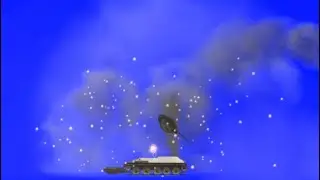 T-34 1941 explosion green screen  (blue screen)