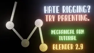 Making a Robotic Arm with Zero Rigging! (Blender 2.9)