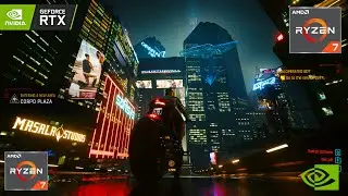 CYBERPUNK 5800X VS 5800X3D RTX 4080 4K 1440p 1080p FPS Comparison DLSS Ray tracing On + Off