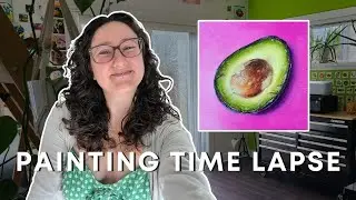 Pink Avocado Oil Painting Time Lapse | Alla Prima