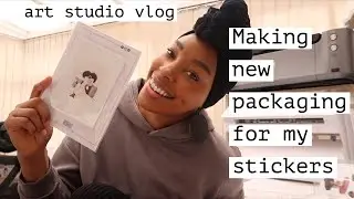 Vlog 029|  Making new packaging for my sticker shop