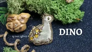 DINO * брошь из бисера | процесс создания * #DIY (70)