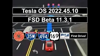 Tesla - FSD Beta 11.3.1 - First Drive In Minnesota!