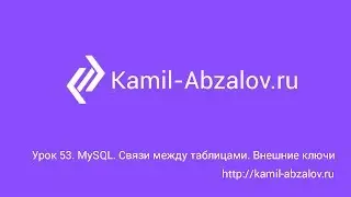Lesson 53. MySQL. Links between tables. Foreign keys