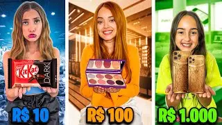 QUEM FIZER A MELHOR COMPRA COM R$ 10 R$100 E R$1.000 REAIS VENCE - CANAL DA BELINHA