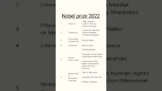 nobel prize 2022 || nobel prize 2022 list |Nobel prize winners 2022| Nobel prize # shorts