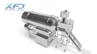 XFD Fully Auto Popcorn Savory Coater Seasoning Machine with Various Powder Savory Popping Line