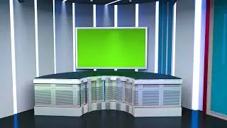 News Studio Free Background Video Green Screen - 036