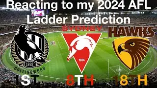 Reacting To My 2024 AFL Ladder Prediction