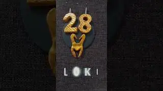 Vela de cumpleaños hecha de porcelana fría TEMATICA LOKI #loki #lokiseries