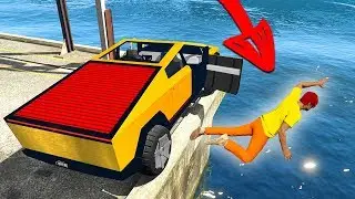 АВТОПИЛОТ ОСТУДИЛ БУШУЮЩЕГО КЛИЕНТА! *ТРОЛЛИНГ С TESLA CYBERTRUCK* ПРАНК В ГТА 5 ОНЛАЙН