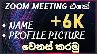 Zoom meeting එකේ නම සහ profile picture එක වෙනස් කරමු. (Hightech Solver)