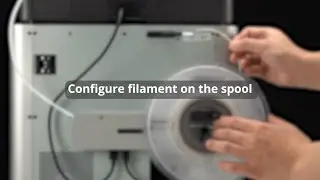 Configure filament on the spool holder