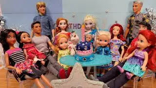 Elsa's Birthday ! Elsa & Anna toddlers have fun - guest friends - gifts - cake 