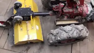 Модернизация мотоблока МТЗ , колесо на фрезу, рычаг включения вом.