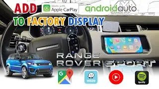 ADD APPLE CARPLAY ANDROID AUTO FACTORY SCREEN 2017 & up RANGE ROVER SPORT GOOGLE MAPS WAZE SPOTIFY