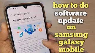 how to do software update on samsung galaxy mobile phone