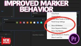 Improved Marker Behaviour with powerful new Filtering Options in Premiere Pro 2024 Update