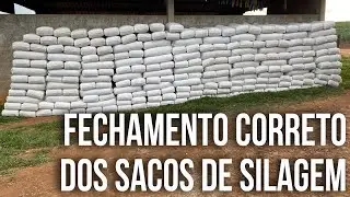Fechamento correto de Sacos de Silagem.