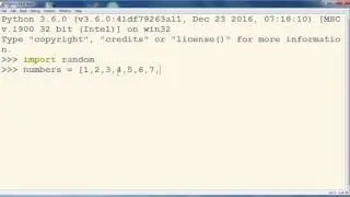 How to Shuffle a List of Numbers in Python programming language  -  Python tutorial