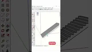 Make Staircase in SketchUp | SketchUp Tutorials #shorts #shortsfeed #sketchup2024 #sketchup #viral