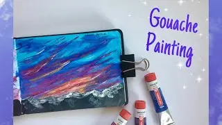 ⭐️ Gouache Painting / Guaj Boya - Timelapse Sky View