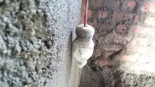 Red bricks wall plastering ideas cement and sand