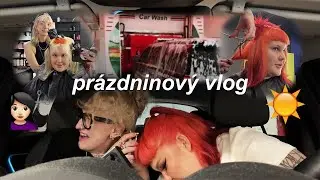 prázdninový vlog - nové vlásky, haul, točení podcastu, automyčka & více | sugardenny