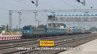03644 Tarighat Dildarnagar Passenger Departure from Tarighat | WAG-7 in Action | ICF Rake Passenger