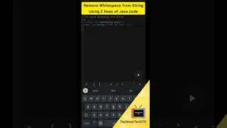 Java Program to Remove Whitespace from a String | Java Program asked in interviews 