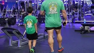 Brutal leg workout with my 7 year old son 😊