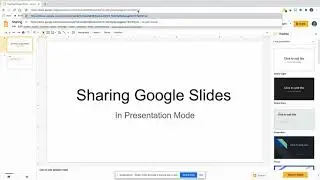 Sharing Google Slides in Presentation Mode