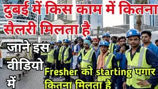 दुबई मे किस काम में कितना सैलरी मिलता है Dubai me salary Kitna milta hai #npsdubai #dubaijobvacancy