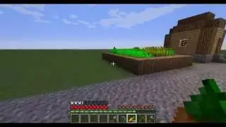 let's play minecraft плоская деревня часть 2